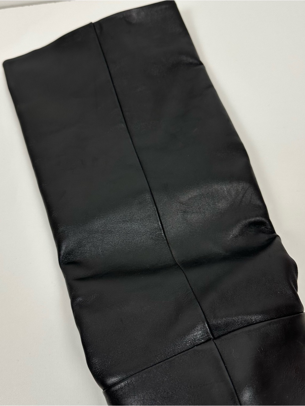 Zara Knee High Block Heel Leather Boot - Picture 5 of 12